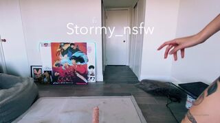 stormy onlyfans young slut gets naked before boobs