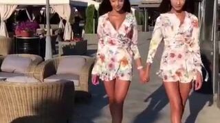 Adelalinka naughty nipple performs a light striptease