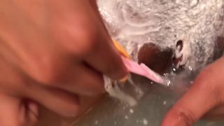 XXXSarahLace clear chick caresses the clitoris