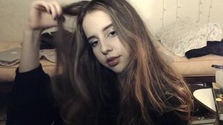 Princess Violette cute bitch gently fingering pussy