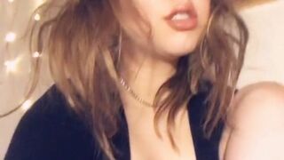 Princess Violette naughty slut caresses big tits