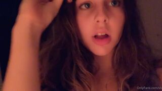 Princess Violette naughty babe caresses hairy cunt