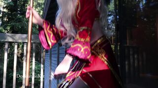 Destinationkat Cute woman fucks without taking off her panties