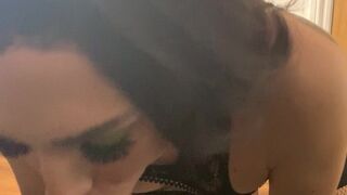 Tiffany Towers playing with her ass and pussy