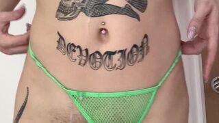 Tiffany Towers modest model posing in fries