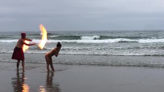 kazumisquirts mature model caresses nipples and cunt