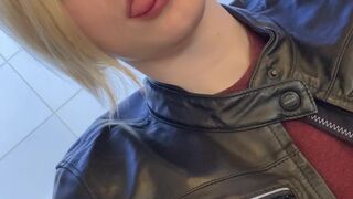 ellahollywood busty slut caresses shaved pussy