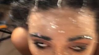 aaliyahhadid harsh woman caresses her breasts