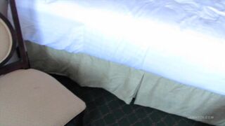 Strip caressed on the bed