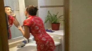 I naughty bitch caresses big tits