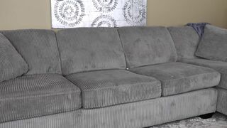 Fucking sexy girl in glasses coolly playing pranks with a sex toy