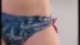 Fuck pretty bitch strips down to her panties