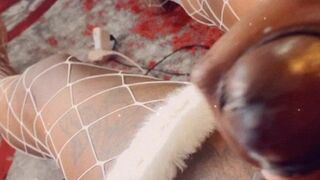 latavia dache  redhead babe caresses natural tits