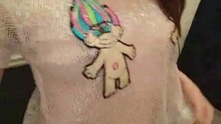 nickeyhuntsman  the charming slut fucks her pussy with a phallus