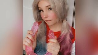 Belle Delphine  skinny bitch jerking pussy with phallus