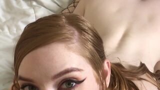 coffincouple cute slut caresses the vagina with fingers