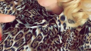 catrice blonde takes off her stockings and daubs