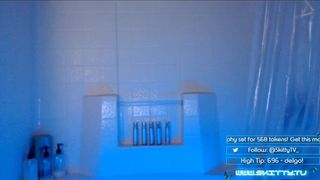 skitty coquette fingering pussy in the chamber