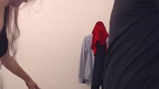 american cute passion gently caresses boobs