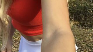 OLLYN busty chick gets naked