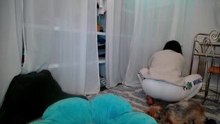 eevie_moon hot lady squeezes tits in the kitchen