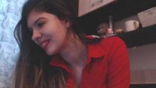 famousanonim graceful devil cute consoles herself