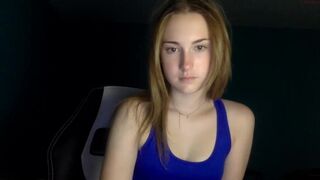 charbaby800 shy slut caresses shaved cunt