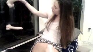 tinytatertot busty lady masturbates shaved pussy