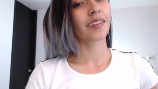andilollypop the charming female masturbates both holes