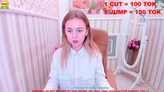 emily_blush the charming doll fun dancing in front of the camera