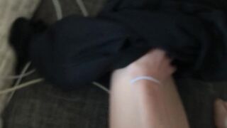 TS Sally onlyfans passionately jerking off her wet cunt