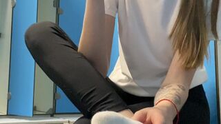 Young Goddes onlyfans black haired bitch shows her boobs