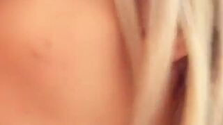 breelouisexoxo onlyfans busty blonde licks nipples