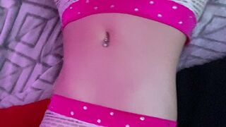 Val Steele onlyfans cute babe in stockings massages vagina with hand