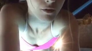 Karla Kush onlyfans tender blonde squeezes boobs