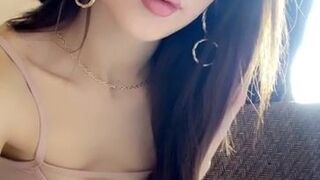 Ellie Leen onlyfans busty bitch in stockings masturbating with fingers