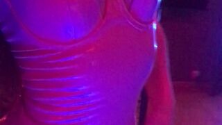 Dominatrix Athena onlyfans tiny in a mask caresses the vagina