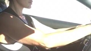 Aubrey Black onlyfans busty woman posing in panties