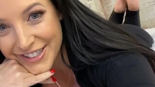Angela White onlyfans blonde slut caresses shaved cunt