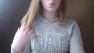 canadian_dream blonde with tattoo caresses huge boobs