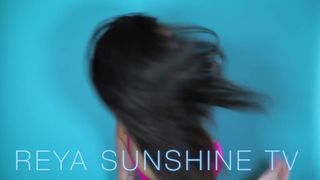 Reya Sunshine Graceful slut fucks pussy with a strap-on