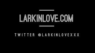 Larkin Love Babe in stockings fucks ass