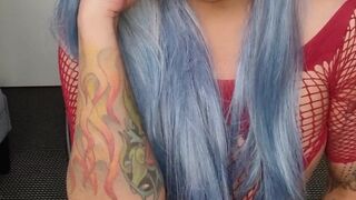 Brooke Spearz bitch jerks off in the office