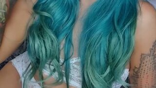 Brooke Spearz big boobed chick jerking off her cunt