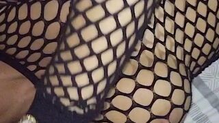 MrShaftUK aka shaft_uk babe in stockings fucks both holes