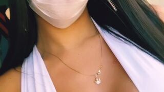 Bella Moreira charming shows off her tits.