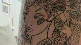 White Chinaa stocking babe shows elastic tits