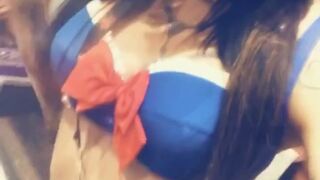 Chelsea Marie aka xxxchelseamarie spectacular skin cleaves the vagina with a large dildo