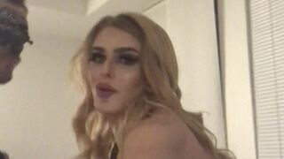 Tatianathebody ardent young lady caresses big tits at work