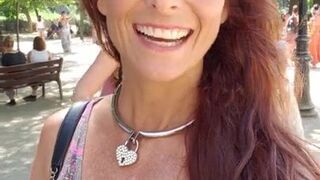 Syren De Mer naughty fat lady is fondling saggy boobs